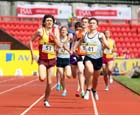 Robbie Farnham-Rose (Kent) wins from Matthew Fayers (Midd) in the 1500 Senior Boys.